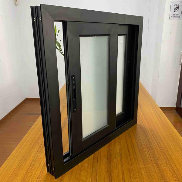 Ventanas corredizas de aluminio con vidrio de doble acristalamiento y mosquitero