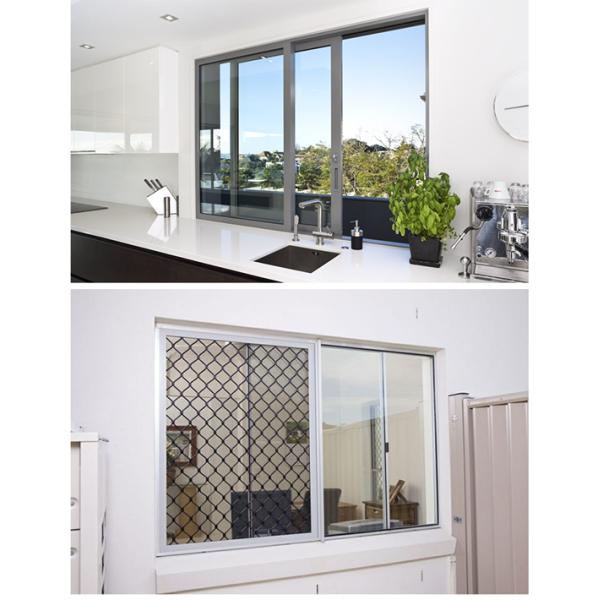 Horizontal Heavy Duty Aluminium Sliding Windows Laminated Glazed Waterproof
