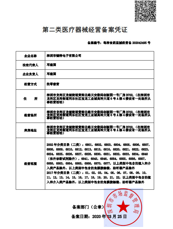 Key Technology (China) Limited Certifications