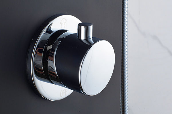 Dual Handle Control Bath Shower Panels Black Painting Appearance ROVATE