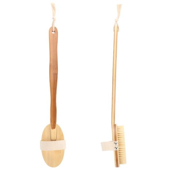Bristle Sisal Custom Logo Wooden Shower Brush  For Exfoliation And Skin Care