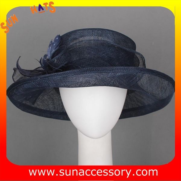 New design elegant sinamay Church hats for girls ,trendy Sinamay wide brim church hat from Sun Accessory