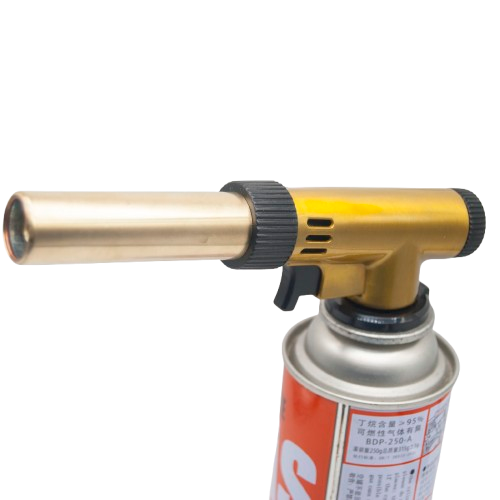 Solid Brass Nozzle Butane Gas Torch Stainless Barrel Multi Purpose For Kitchen Solder Camping