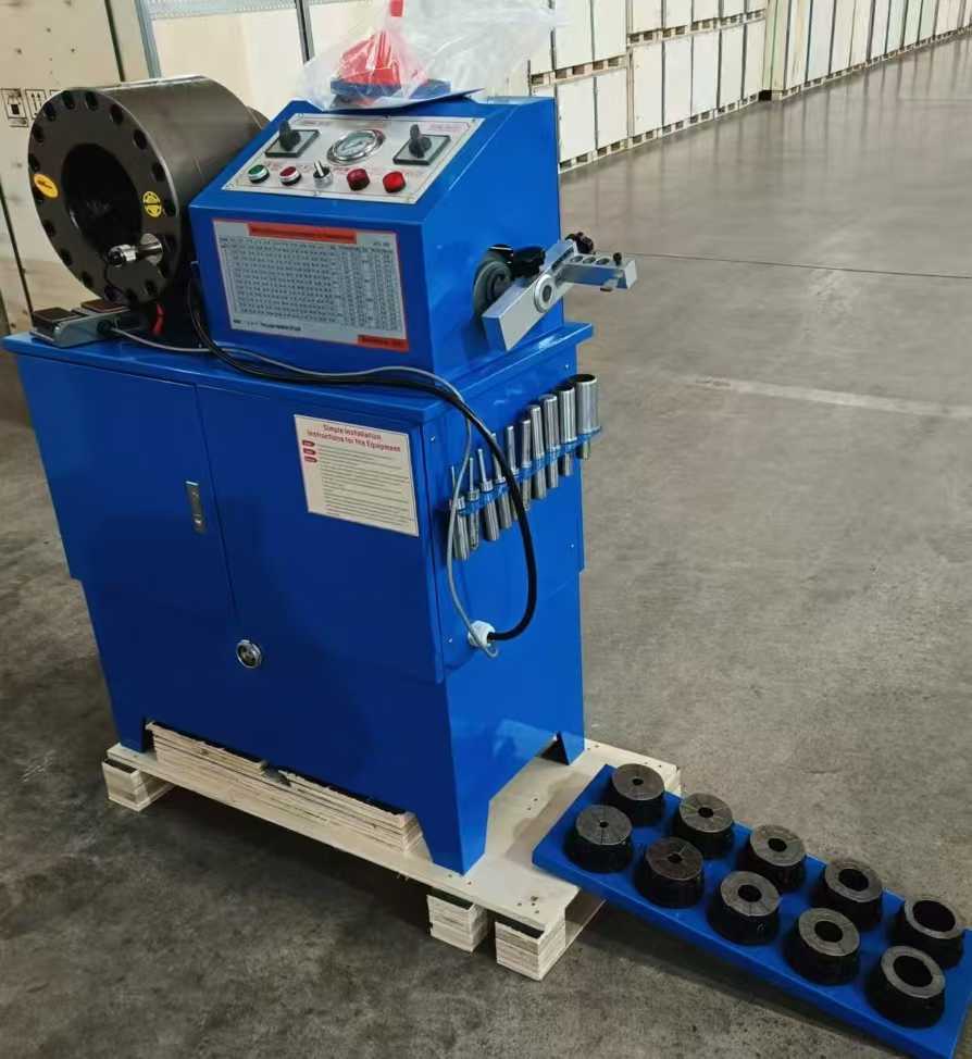 2 Inch 600T Rubber Hose Crimping Machine Higher Model Green Color 220v/240v/380v/415v Voltage With 6-51mm Crimping Range And 10 Interchangeable Dies