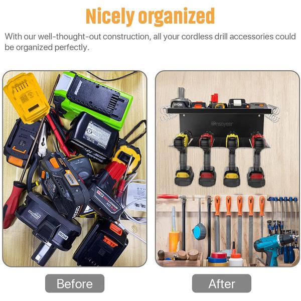 Тяжелая плавучая полка для инструментов Металлический устройство для хранения электроинструментов