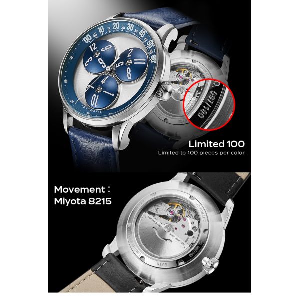 Executive Elegance | 316L Steel & Genuine Leather Mechanical Watch