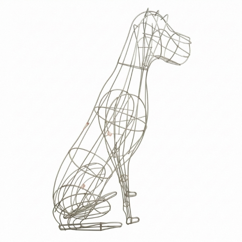 Polished / Matte Finish Metal Wire Frame Reindeer Commercial For 3D Effect Indoor Decoration