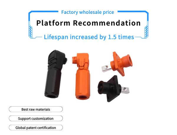 120A-500A DC Battery Energy Storage Connector Photovoltaic Power Right Angle Plug Assembly