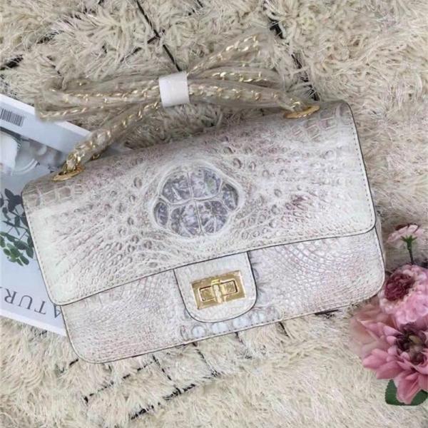 Genuine Crocodile Skin Lady Flap Purse Female Single Cross Shoulder Bag Real Alligator Leather Women's Messenger Bag