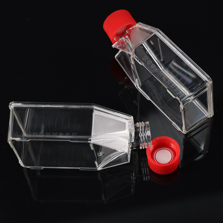 culture flask Колба клетки культуры ткани Т25 полистироля не цитотоксическая крышка сброса крышки уплотнения