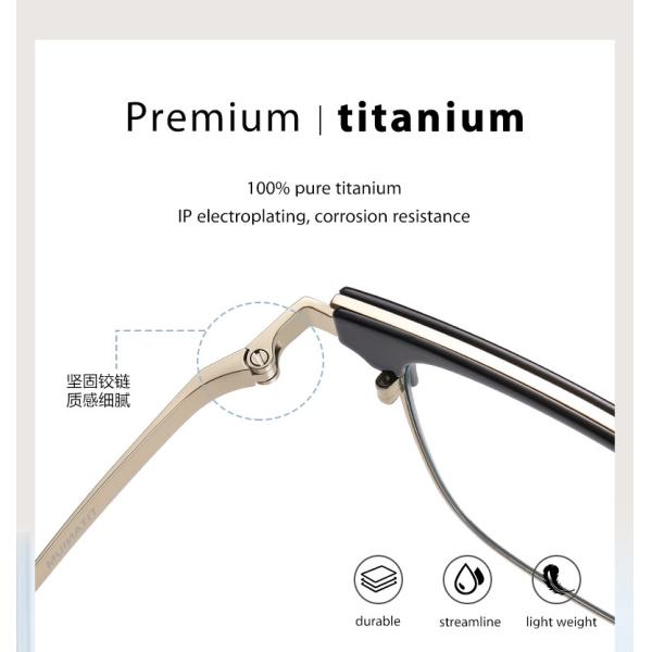 Свет стекол комбинации рамки титана ОЭМ Унисекс анти- голубой для чтения