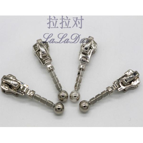 Custom Decorative Luggage Beaded Metal Zipper Pulls Repair Parts Zinc - Alloy