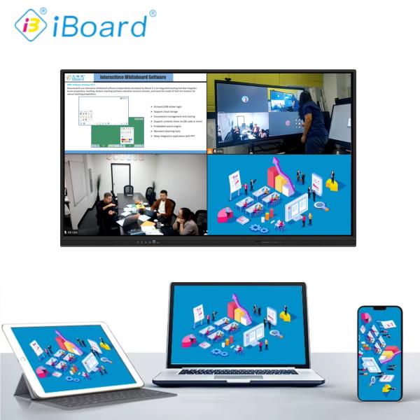 Display de panel plano interactivo certificado por Google EDLA con función de inteligencia artificial Smart Screen 75 pulgadas Monitor de pantalla táctil
