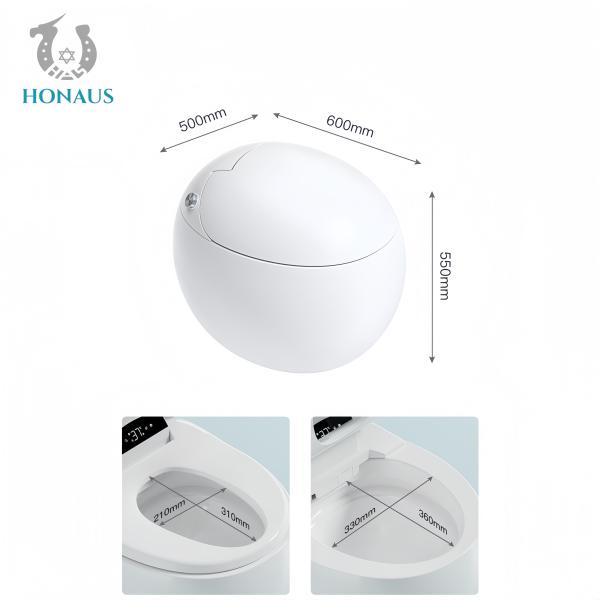 Egg Shape Smart Intelligent Toilet Digital Display Ceramic Multi Function