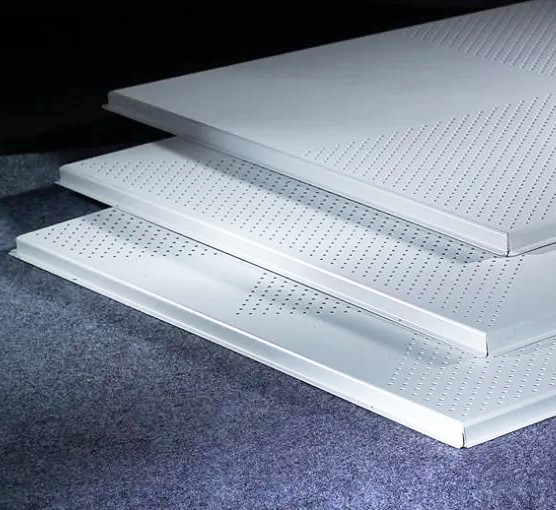 595x595mm Perforated Metal Ceiling Tiles Aluminum Lay In Ceiling