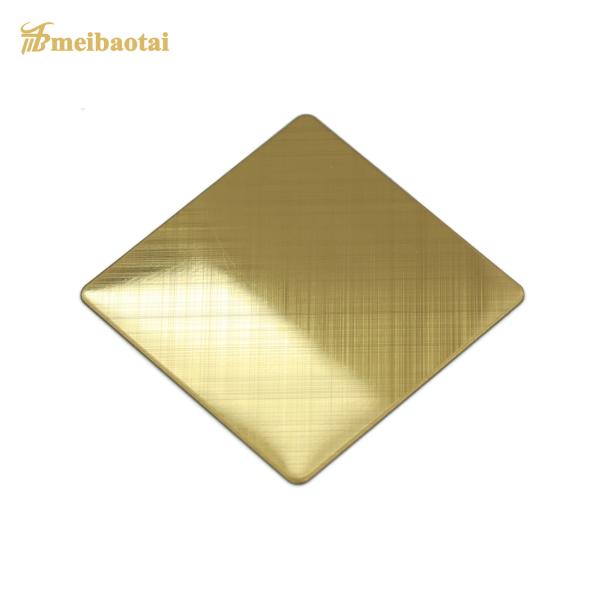 ASTM Cold Rolled Stainless Steel Plate Gold Plated Sustainable Four Feet for Decorative Applications