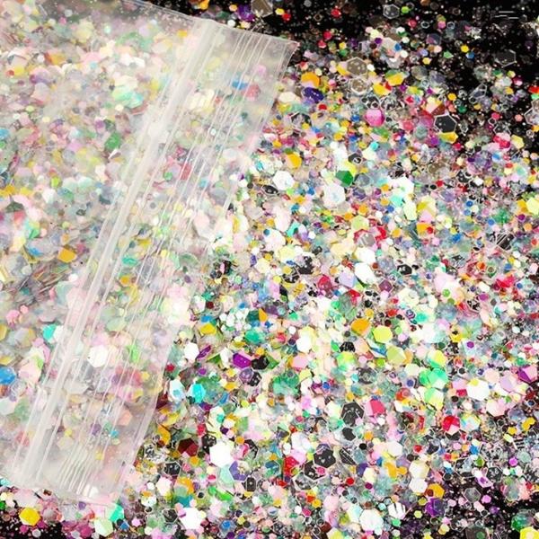 Solvent Resistant Plastic Craft Glitter Chunky Spring Glitter for Resin Art Nail Body Face Eye Makeup Made in Europe