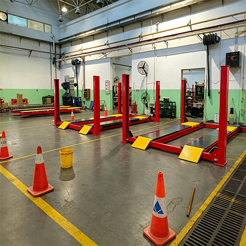 4 Ton Four Post Hydraulic Car Lift with Alignment Machine and Vehicle Hoist