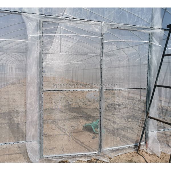 Agricultural Single-Span Tomato Greenhouse Frame PE Plastic Film for Plant Growth