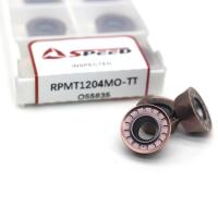 O rpmt de trituração da inserção RPMT1204MO-TT do carboneto introduz para fazer à máquina de aço