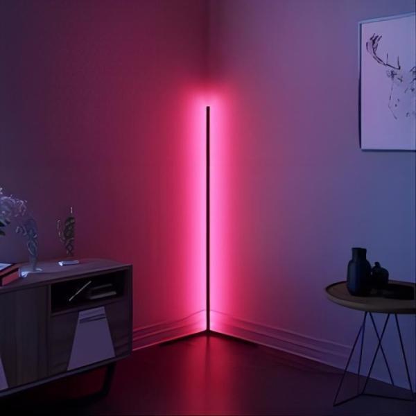 Home Hotel Lighting Decorative Floor Lamp with RGB Color Changing and Metal Glass Shade