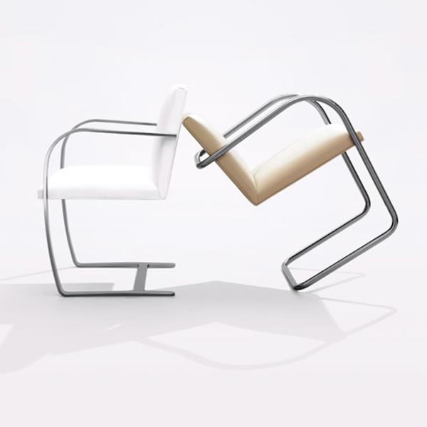 Tubular Leisure Use Knoll Brno Chair Aluminium Base Multi Colors 3 Years Warranty