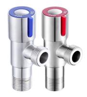 Valve d'angle de coulée sous pression personnalisée 201 Roue bleue Corne de cuivre Dimension interne 18 mm