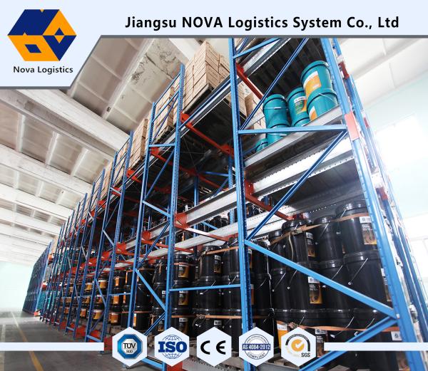 Cold Rolled Steel Shuttle Pallet Racking Durable Electrostatic radio shuttle racking