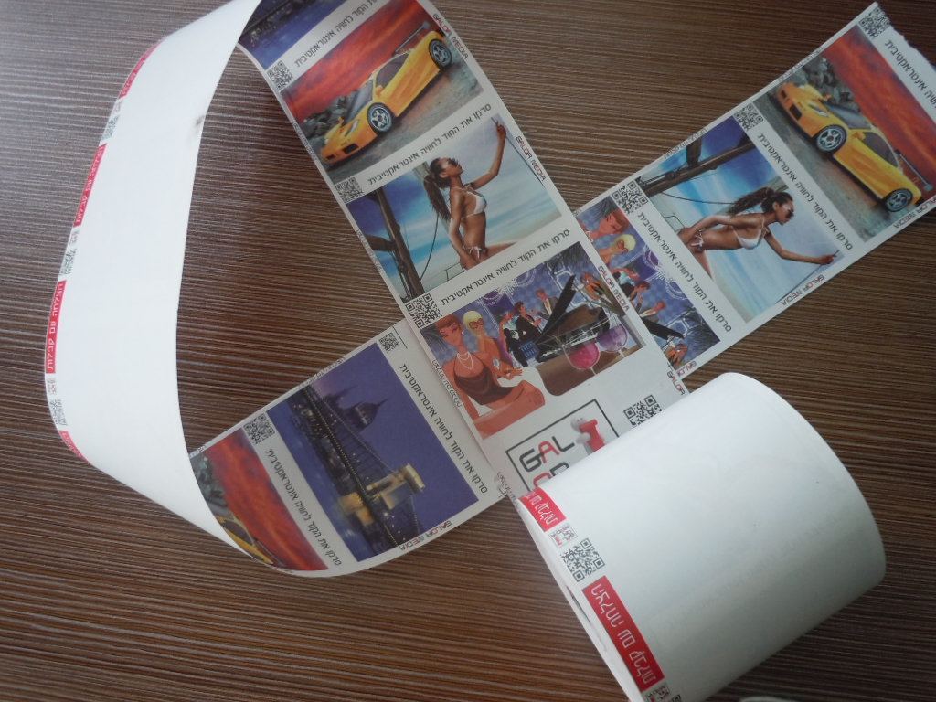 Blue High brightness Thermal Printing Paper with printing