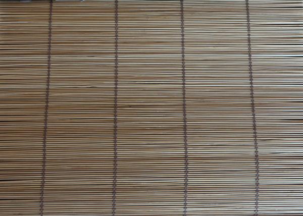 Natural Carbonized Bamboo Roll Up Curtains Corrosion Resistant House Use