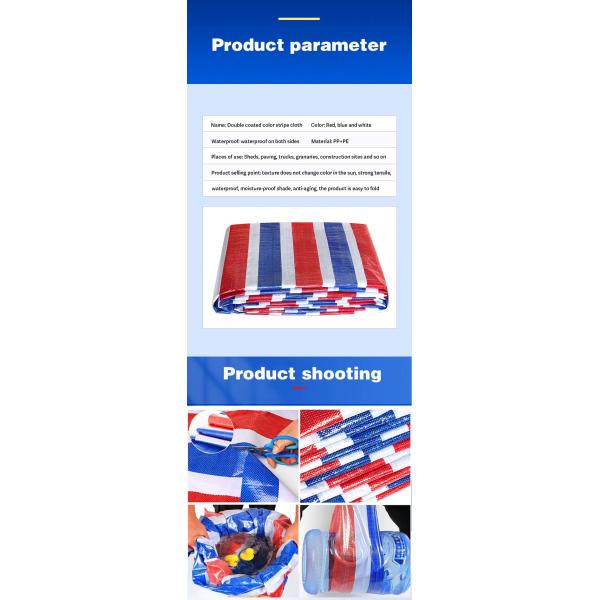 PE de peso médio, cobertura à prova d'água de lonas sólidas para acampamento em solo