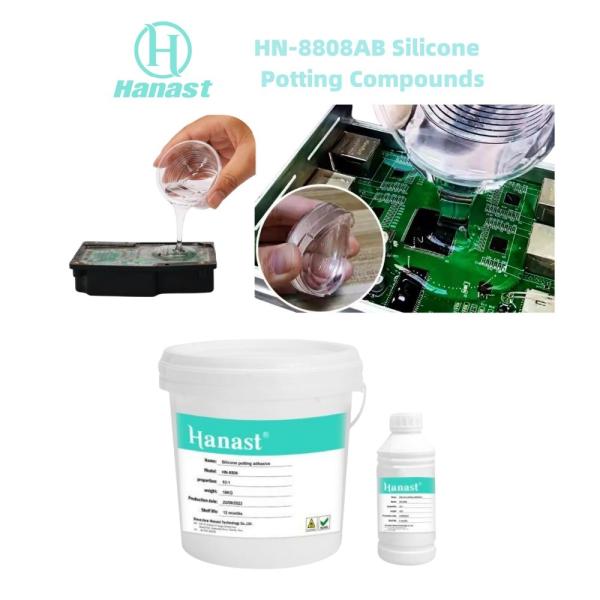 Transparent Electronic Curing Silicone Potting Compound Flexible Adhesive ODM