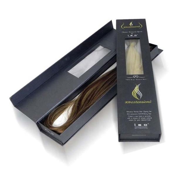 Customized Magnetic Gift Box Cardboard Paper Wig Hair Extension Folding Packaging Box