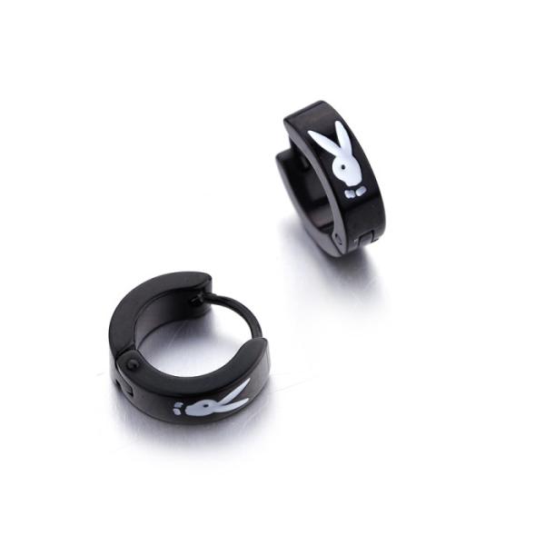 Australia fashion body piercing jewelry rabbit hoop earrings for boys