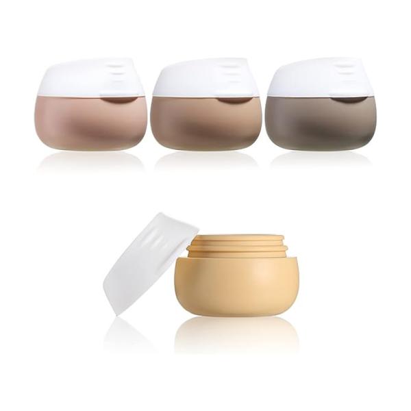 Round Apricot Gemice Silicone Cosmetic Container Leakproof 20ml