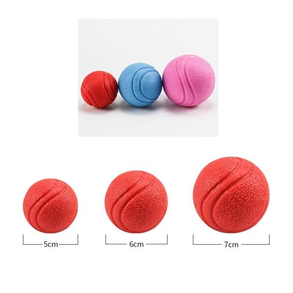Teeth Cleaning Playing Training Ball for Dogs Natural TPR Foam Durable Indestructible Blue/Red/Pink