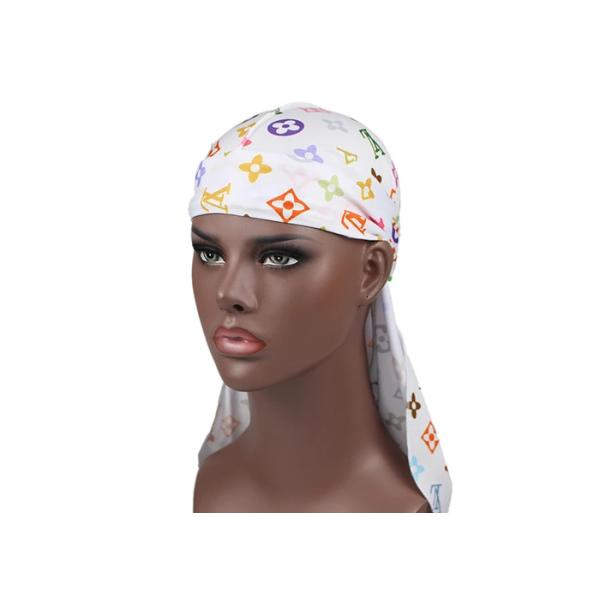 Colourful LV Silk Silky Satin Designer Durag  Supplier Wholesale