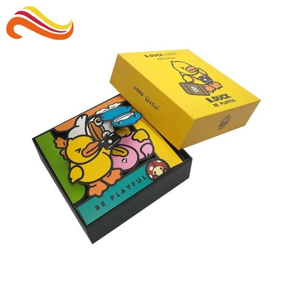 Hard Cardboard Packaging Box Gloss / Matt Lamination With Lid Printing Riddles Book