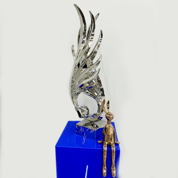 Custom Stainless Steel Sculpture in 304 or 316 Stainless Steel for Indoor & Outdoor Decoration with Customizable Size