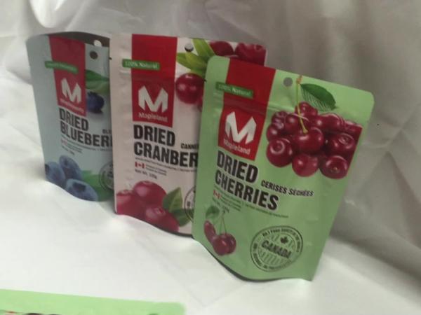 custom printed self standing plastic snack food moisture resistant dried fruit packaging bags
