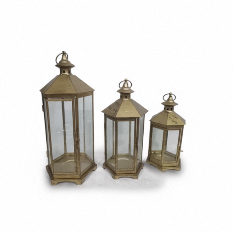 Black Metal Lantern Incorporating Top Vent for Heat Release Enhances Safety and Aesthetic Appeal in Outdoor Environments