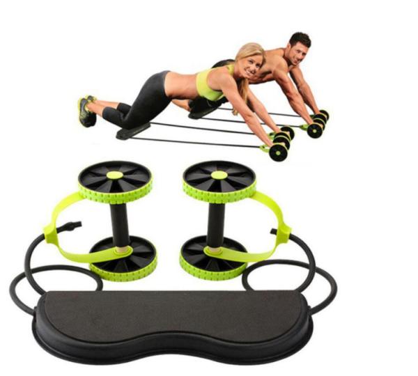 abdominal muscle trainer double ab roller wheel fitness gear exercise wheels