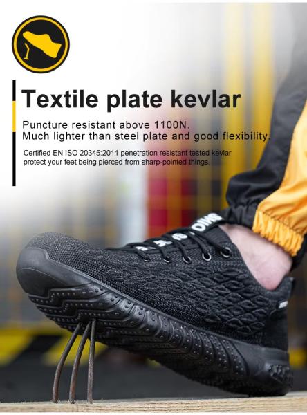 Des chaussures de travail pour hommes, des chaussures respirantes pour le travail de sécurité.