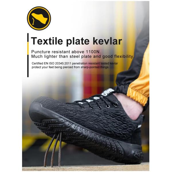 Zapatos deportivos de trabajo, zapatos respiratorios para el trabajo de seguridad.