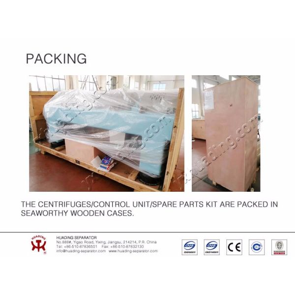 Fish Oil Water Centrifuge Fish Meal Clarification 415V Water Separator Machine