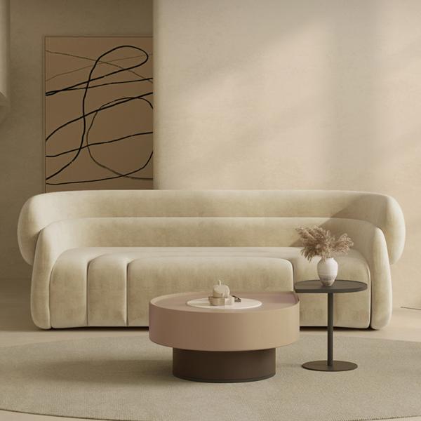 Flannel Fabric 3 Seat Velvet Modern Suit Sofa For Bedroom