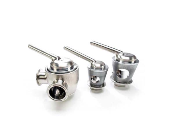 Low Torque  Manual  Sanitary Ball Valves External Surface Sand Blasting Finishing