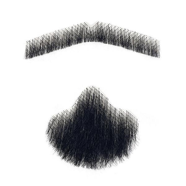 Full hand-woven fake beards, seamless men's fake mustaches, human hair-like fake eyebrows, and sideburns for film and television props