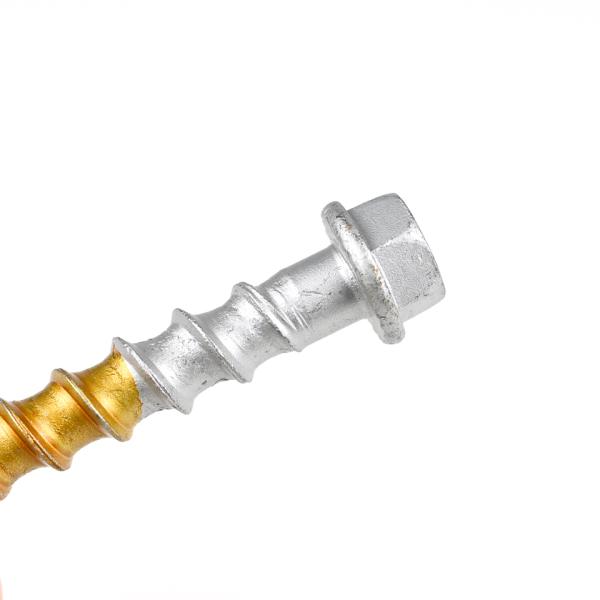 100% QC probado oro pintura de horneado Hex cabeza de acero inoxidable auto-apuntamiento cerrojos de mampostería anclajes tornillos de cemento