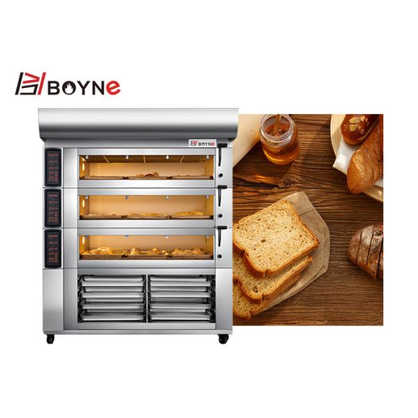 Touch Screen 3 Deck 9 Trays Electric Bread Baking Oven for big output bread